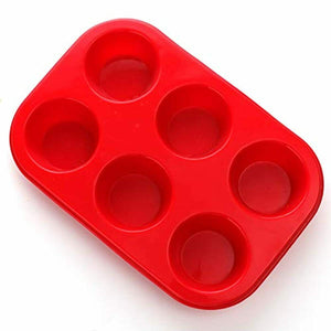 Silicon Muffin Tray Red