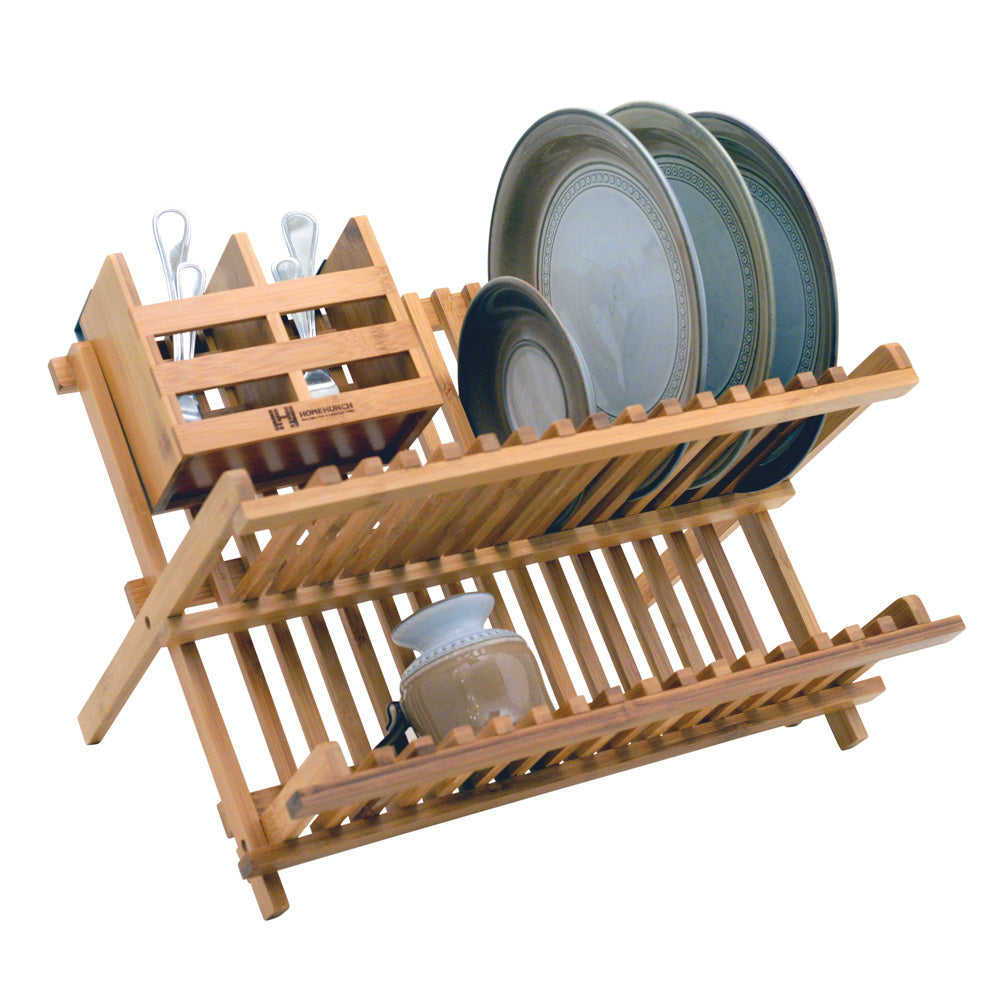 Natural Bamboo Dish Rack, 17.72'' X 12.28'', Kitchen, Home Organization and  Storage, Kitchen Accessories Rapid Transit