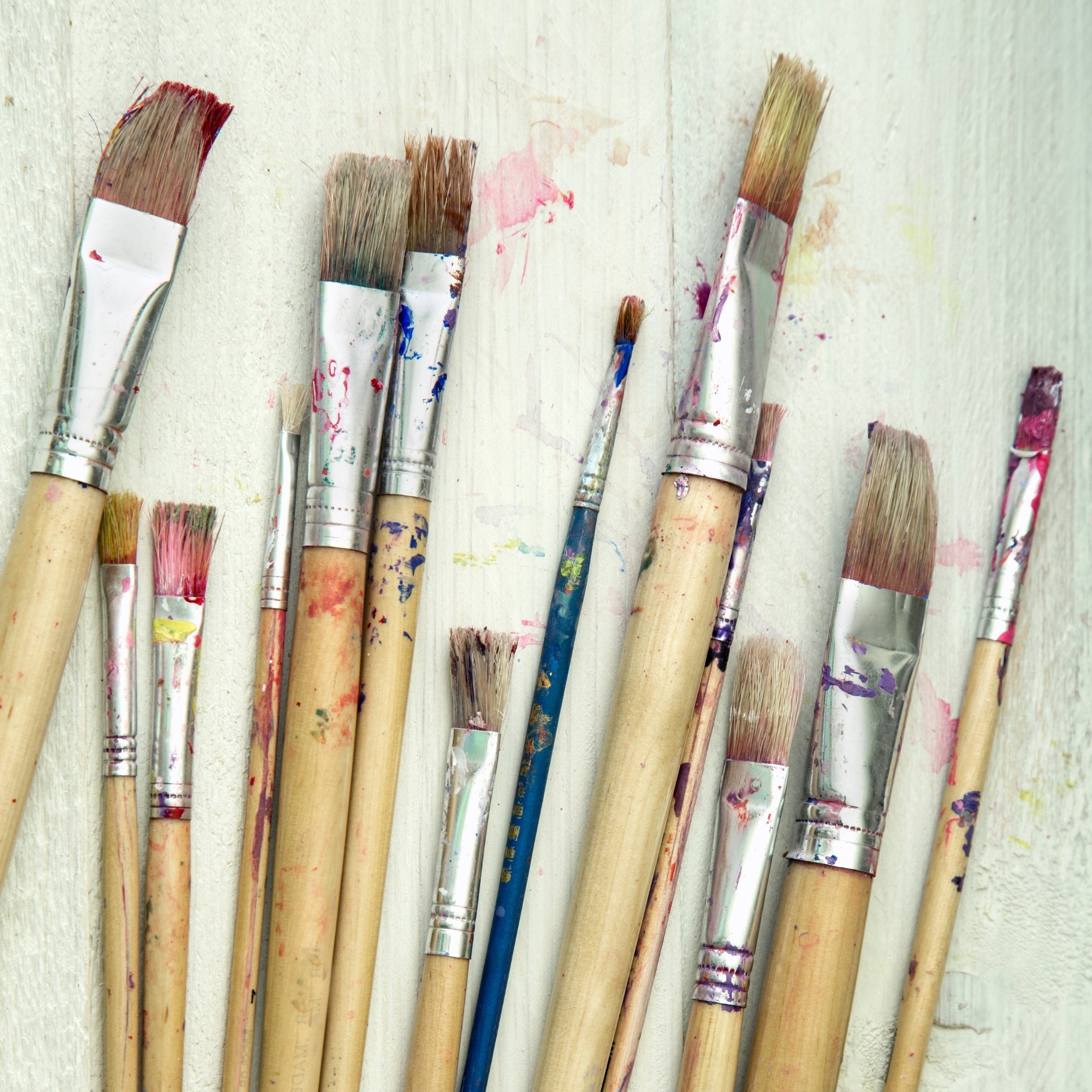 12Pcs Short Rod Painting Brush Bulk Paint Brushes Craft Paint Brushes Kids  Paint Brush Art Brushes for Acrylic Painting Artist Paint Brushes Paint